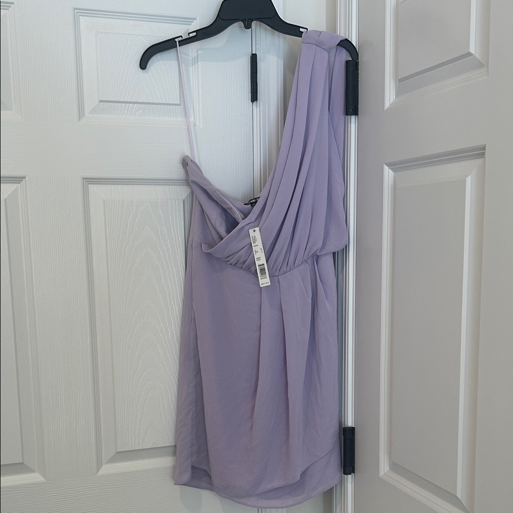 Gianni Bini lavender mini dress one shoulder